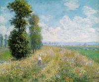 Monet, Claude Oscar - Meadow with Poplars